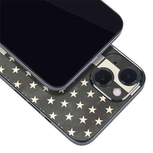 Black & White USA Flag iPhone 15 Skin